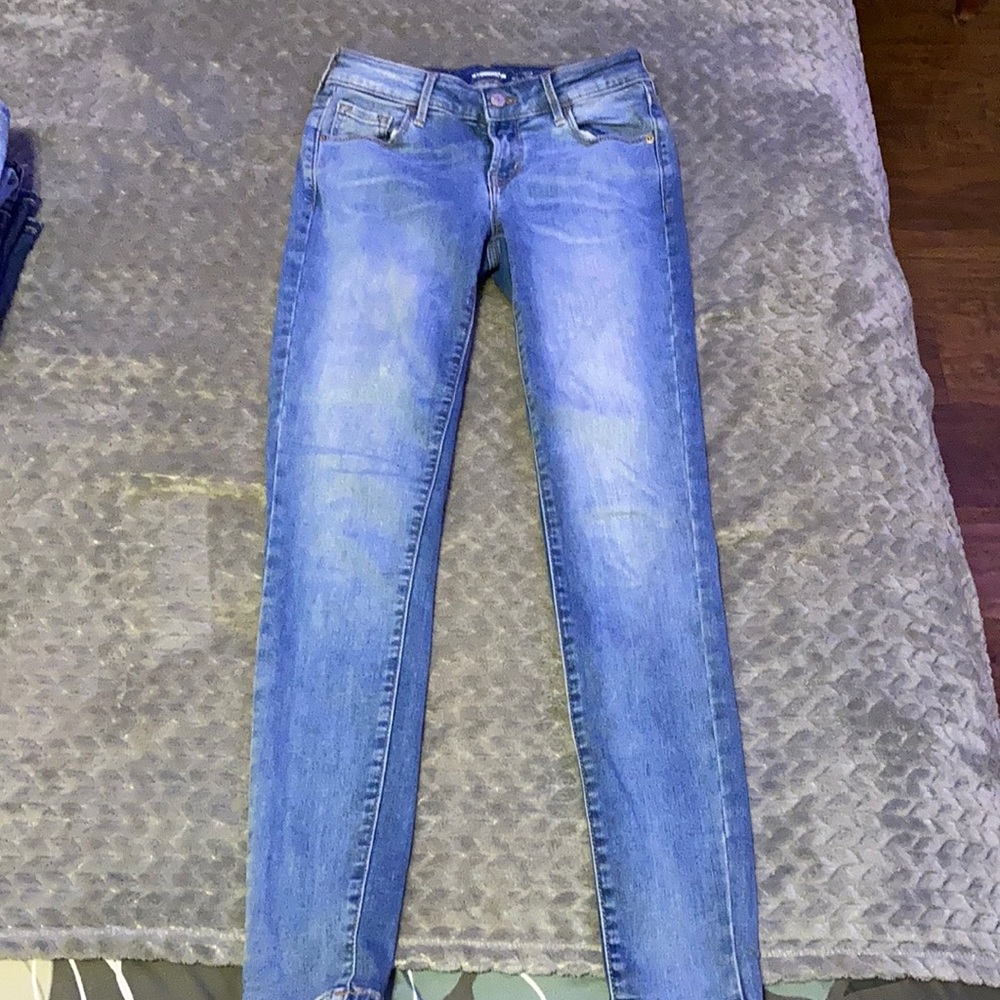 Old navy blue jeans